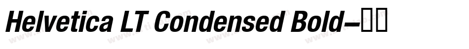 Helvetica LT Condensed Bold字体转换